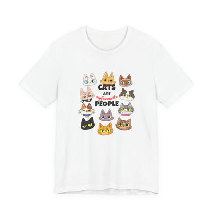 "Cats Are My Favourite People" Funny Graphic Tee - Cute Cat Lover Gift (Unisex)