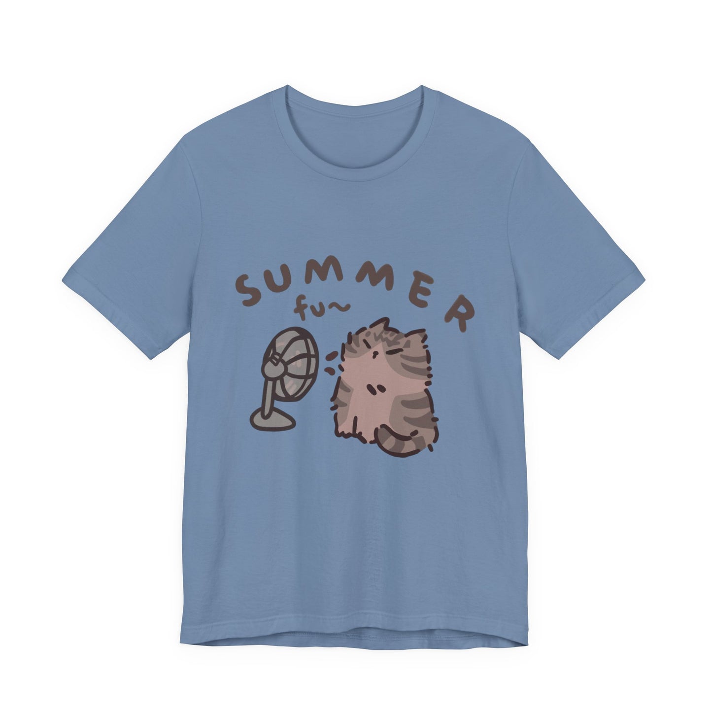"Hello Summer" Playful Cat Tee - Cute Seasonal Graphic