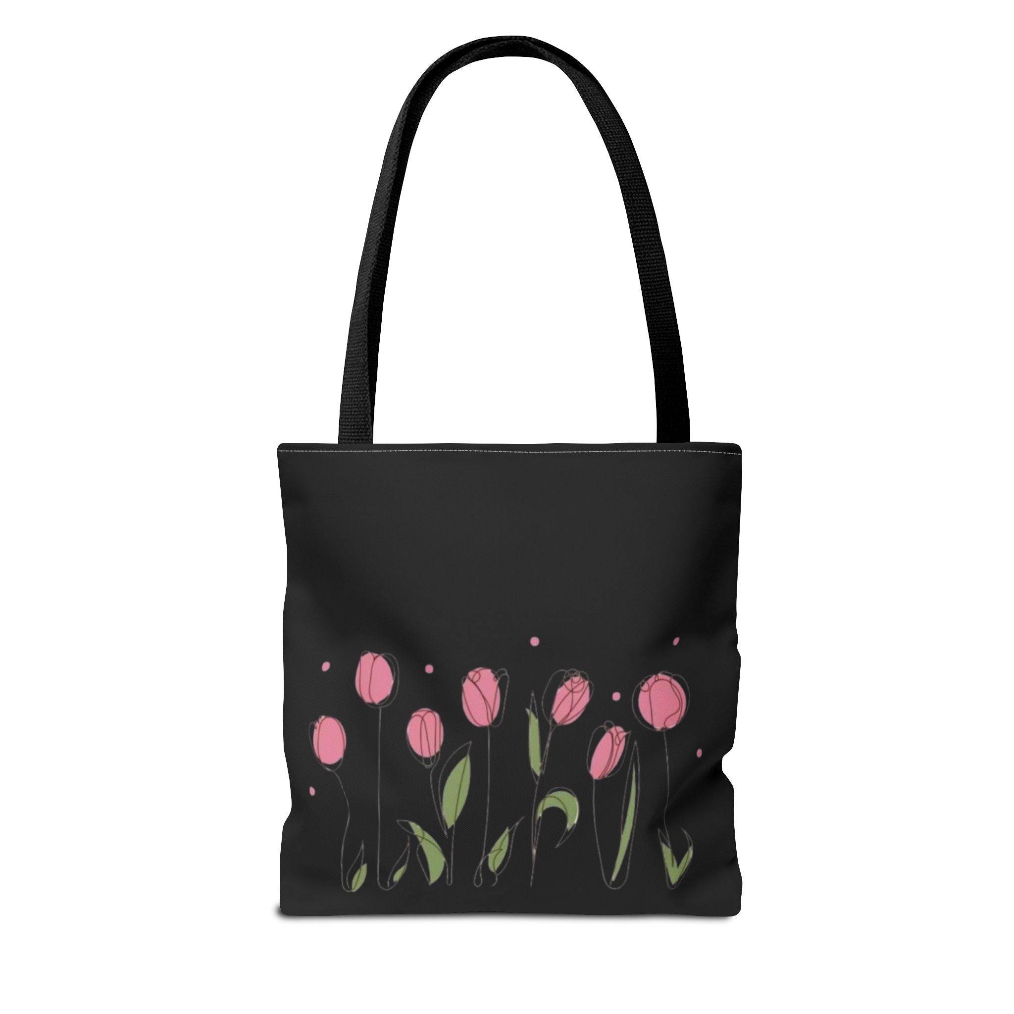 Bloom Brightly Pink Tulip Tote Bag — Floral Spring Reusable Shopper