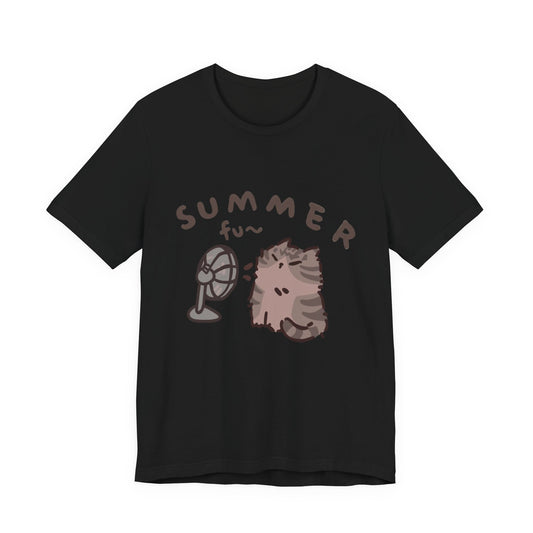 "Hello Summer" Playful Cat Tee - Cute Seasonal Graphic