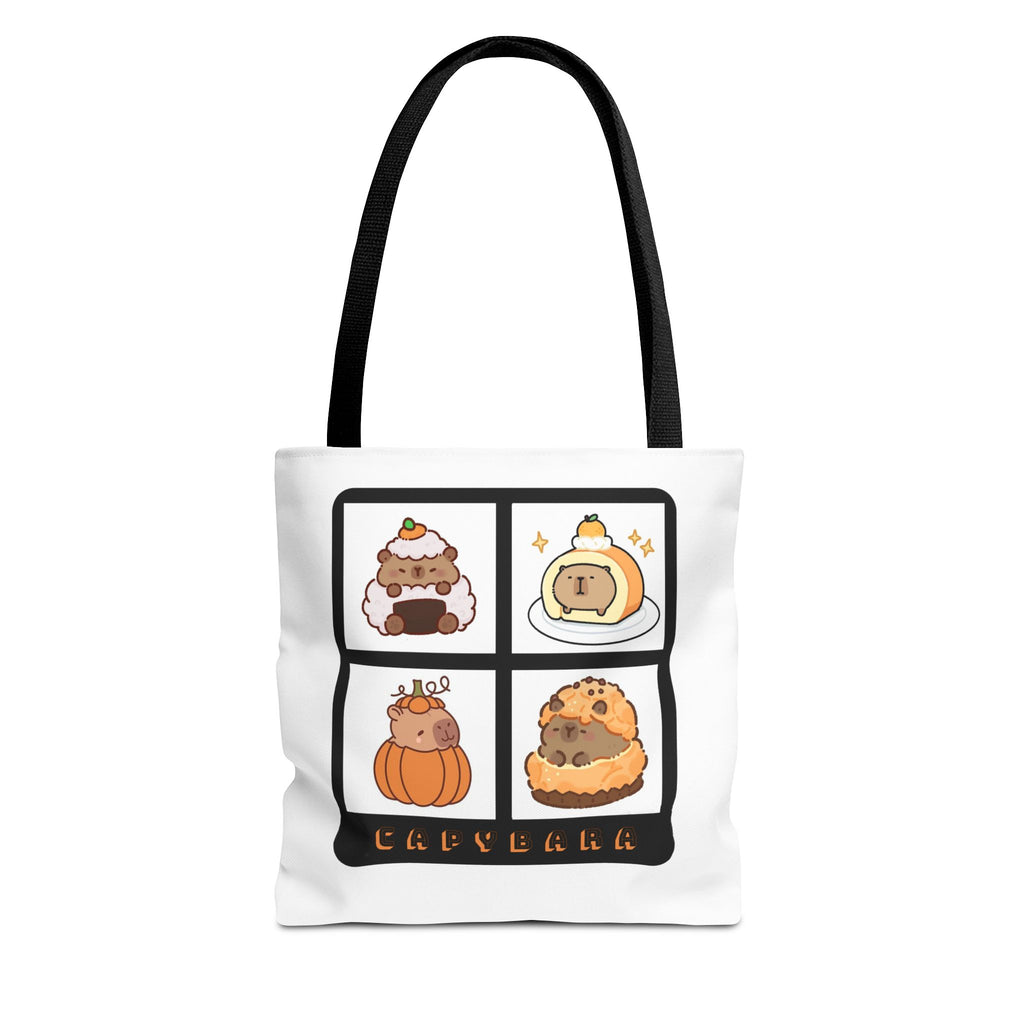 Cute Kawaii Bear Autumn Tote Bag — Pumpkin & Cozy Soup Aesthetic