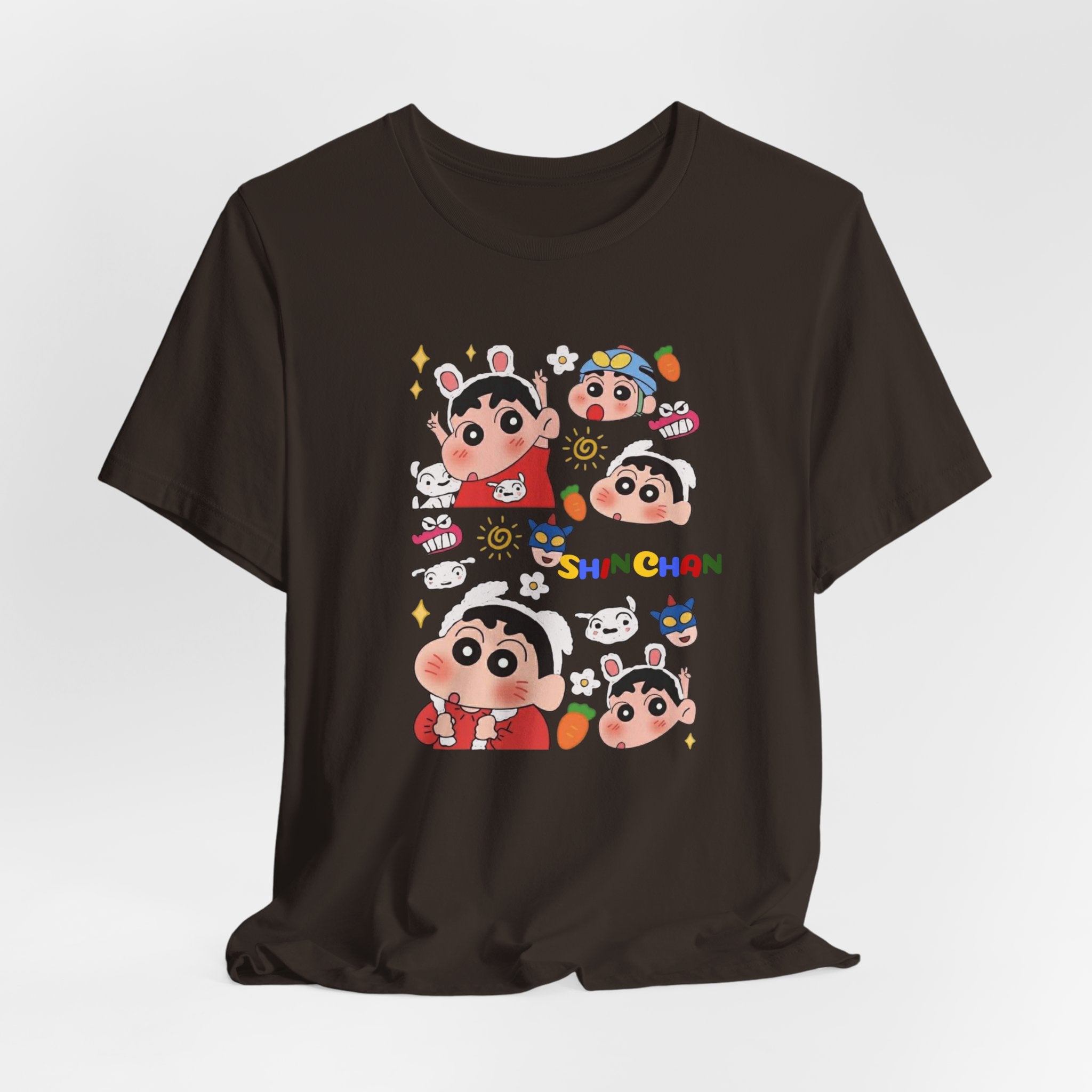 Shin Chan Cartoon Collage Tee — Cute Anime Character Graphic T-Shirt
