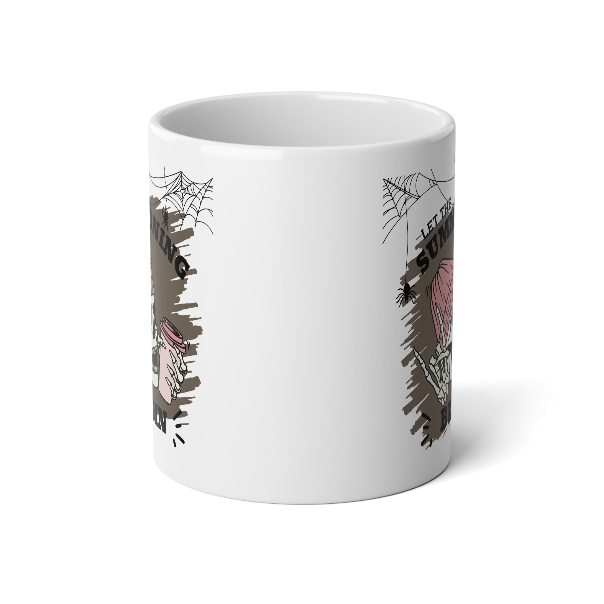 20oz Jumbo Mug — Gothic Spiderweb "Let’s Get Spooky" Halloween Coffee Cup