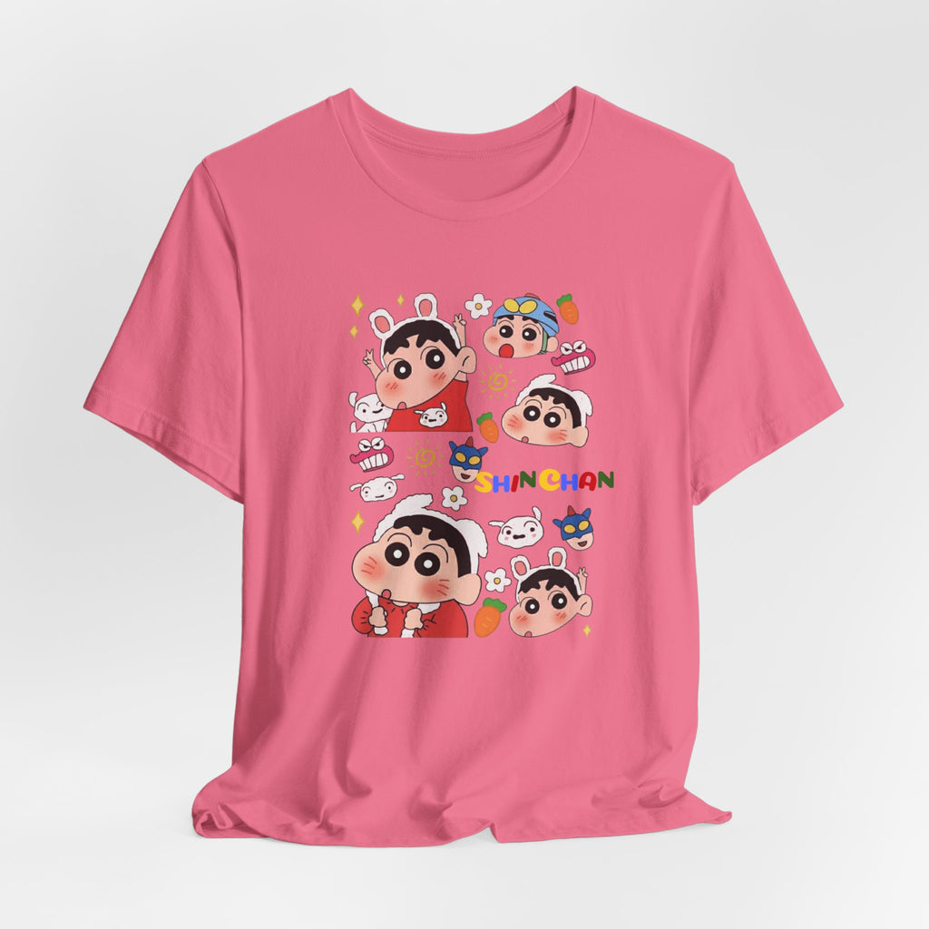 Shin Chan Cartoon Collage Tee — Cute Anime Character Graphic T-Shirt