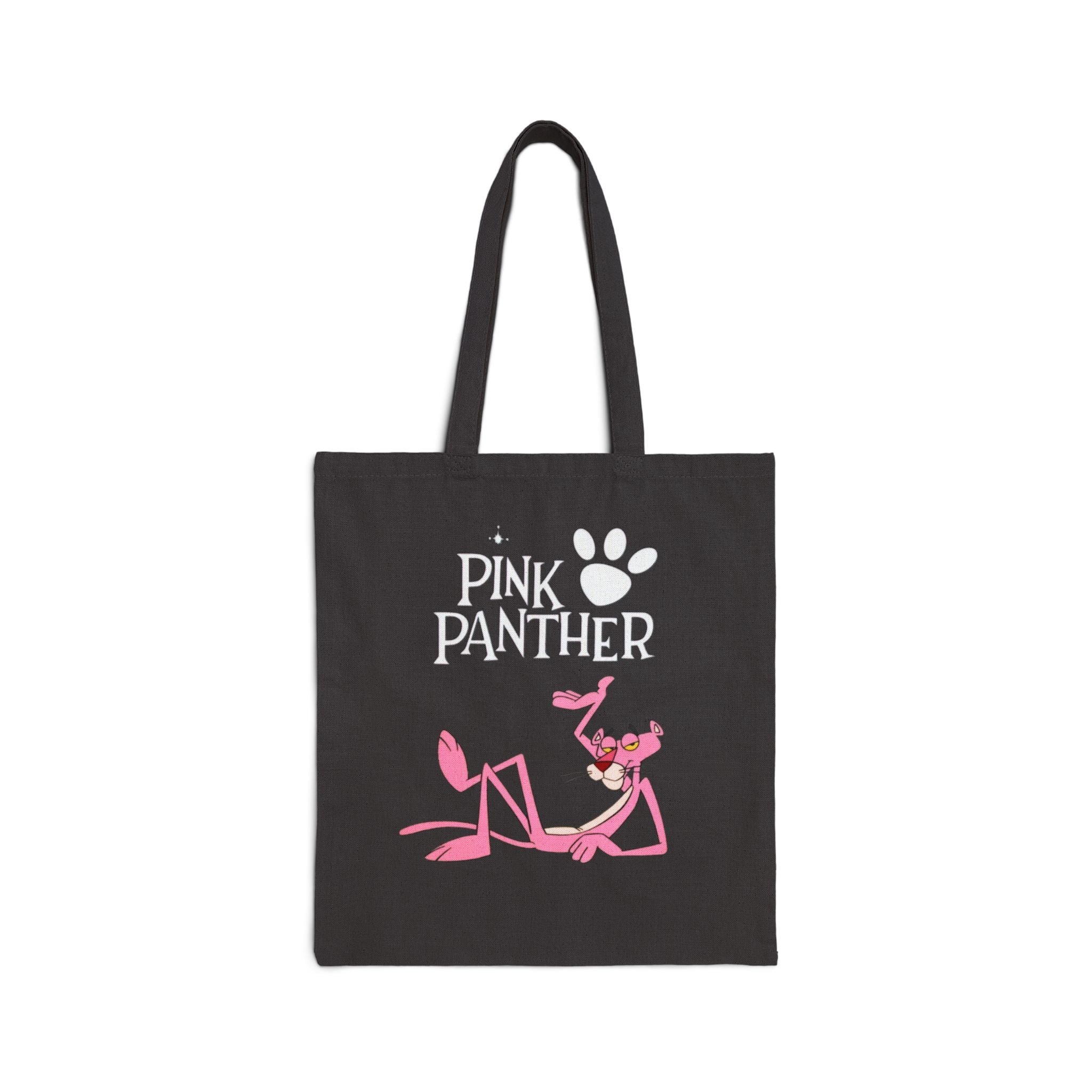 Pink Panther Canvas Tote Bag — Retro Cartoon Grocery & Everyday Reusable Bag