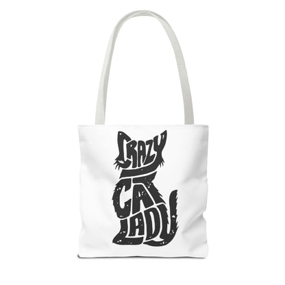 Black Cat Tote Bag Minimal Graphic Art Canvas Bag