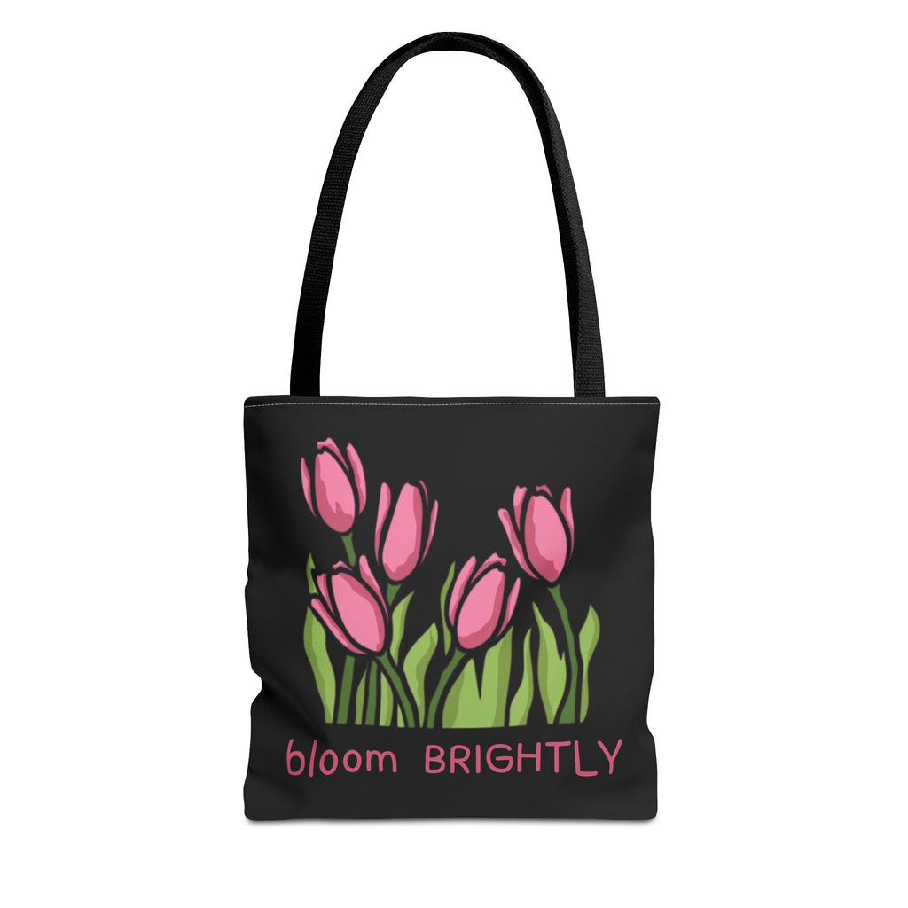 Bloom Brightly Pink Tulip Tote Bag — Floral Spring Reusable Shopper