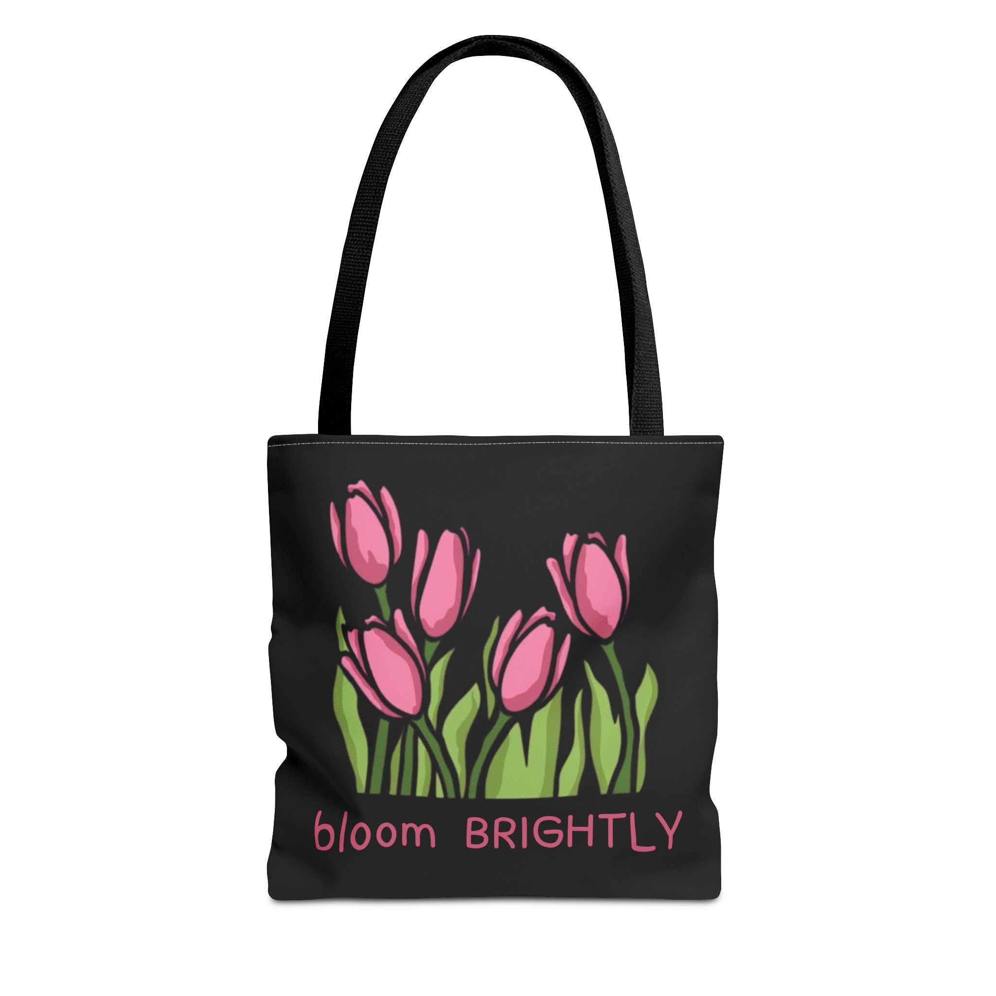 Bloom Brightly Pink Tulip Tote Bag — Floral Spring Reusable Shopper