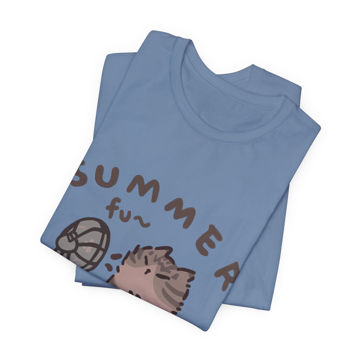"Hello Summer" Playful Cat Tee - Cute Seasonal Graphic