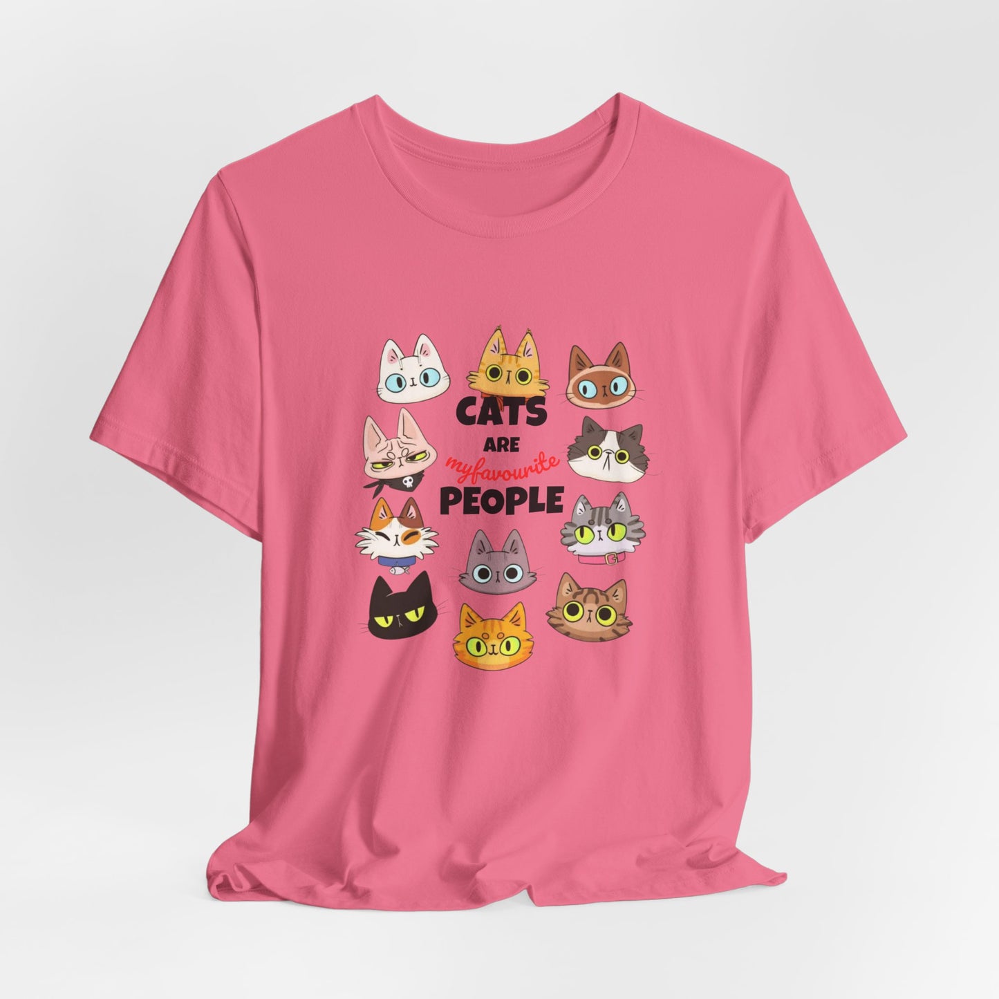 "Cats Are My Favourite People" Funny Graphic Tee - Cute Cat Lover Gift (Unisex)