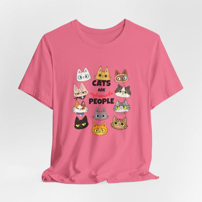 "Cats Are My Favourite People" Funny Graphic Tee - Cute Cat Lover Gift (Unisex)
