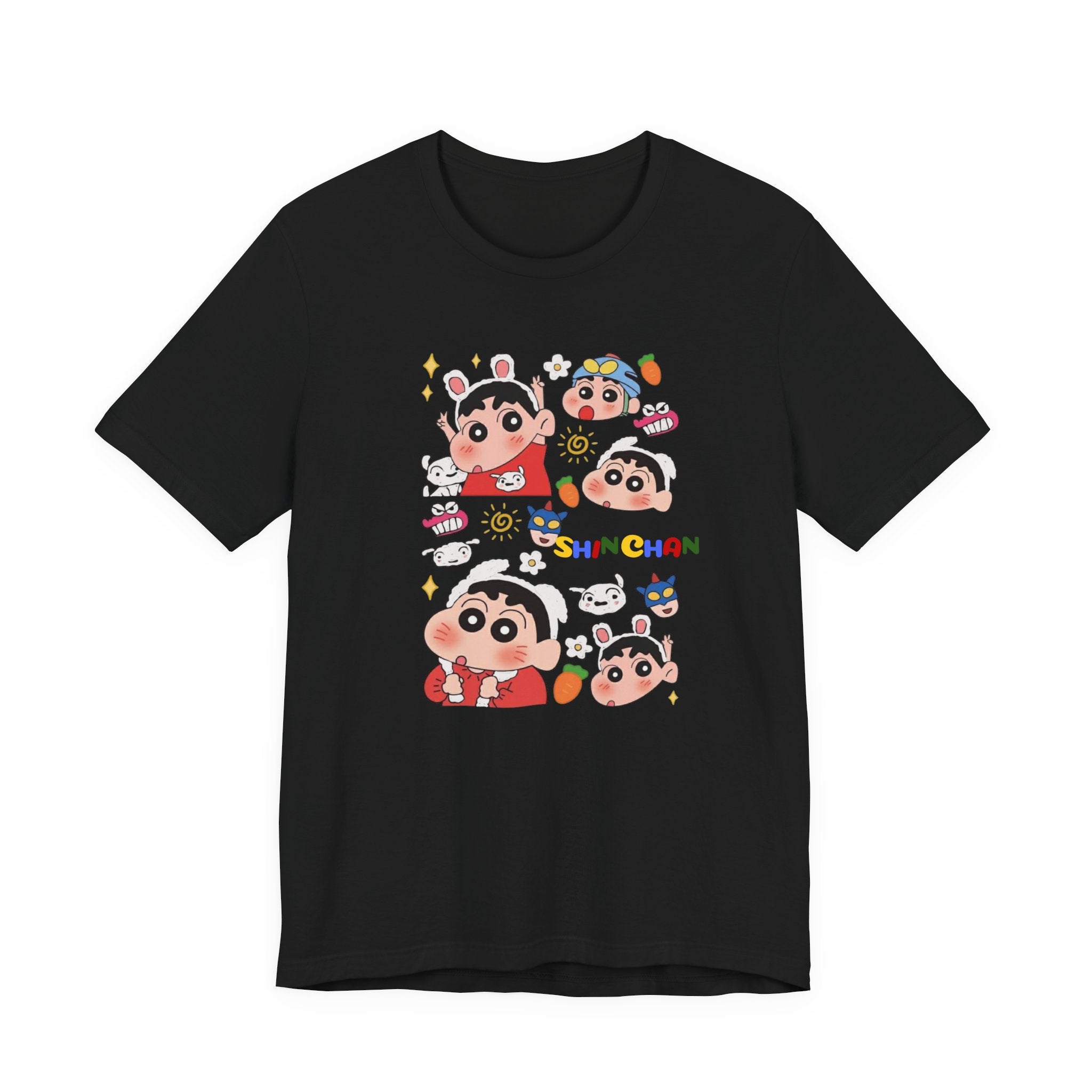 Shin Chan Cartoon Collage Tee — Cute Anime Character Graphic T-Shirt