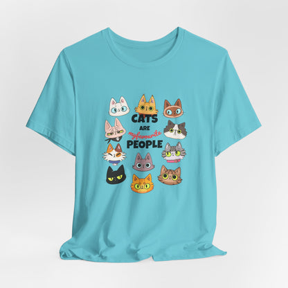 "Cats Are My Favourite People" Funny Graphic Tee - Cute Cat Lover Gift (Unisex)