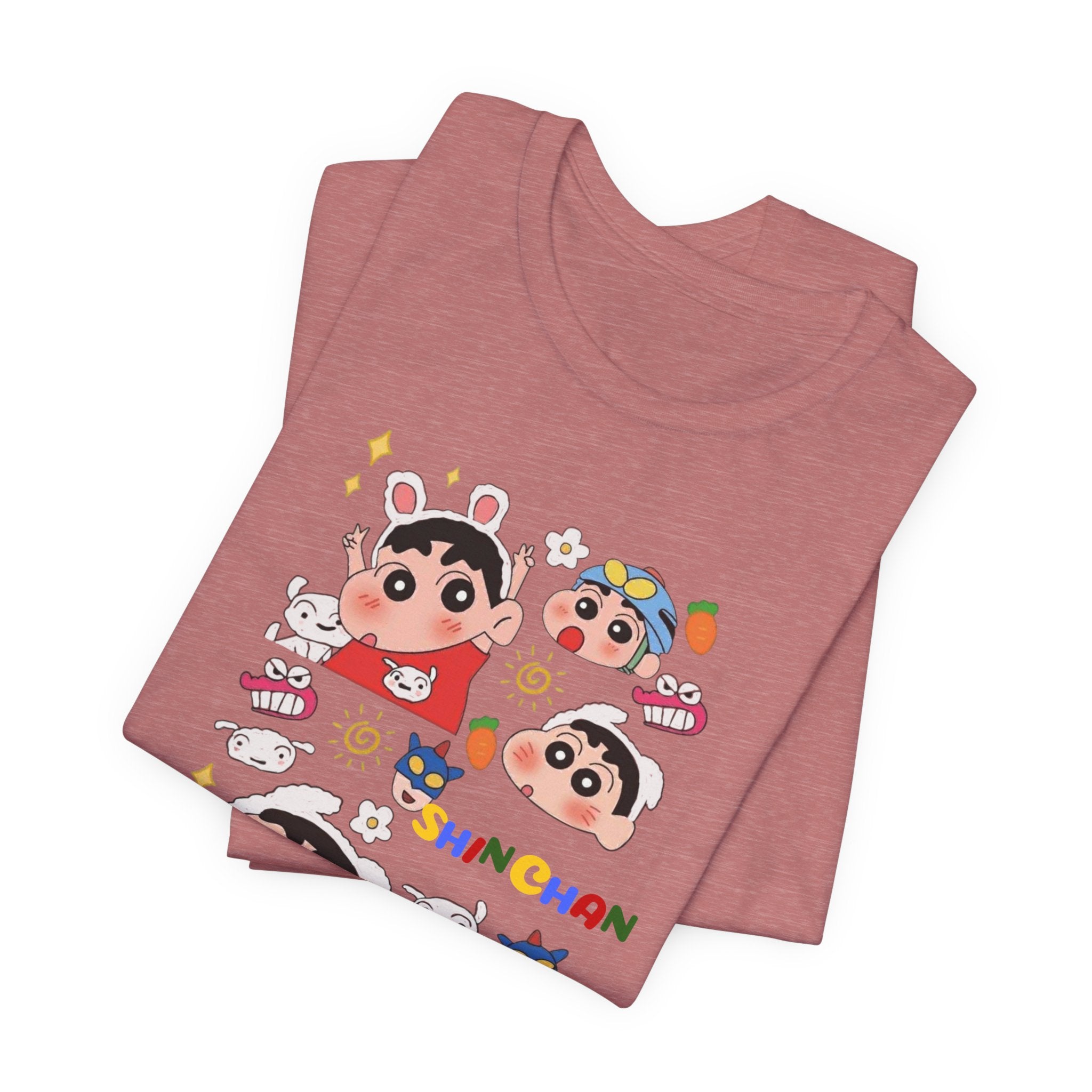 Shin Chan Cartoon Collage Tee — Cute Anime Character Graphic T-Shirt