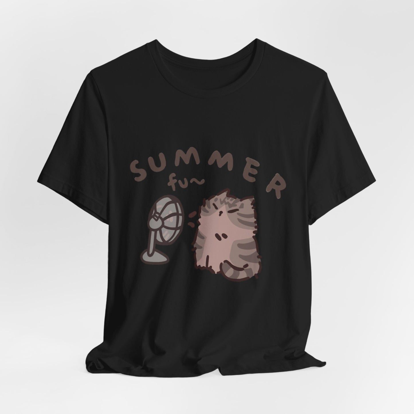 "Hello Summer" Playful Cat Tee - Cute Seasonal Graphic
