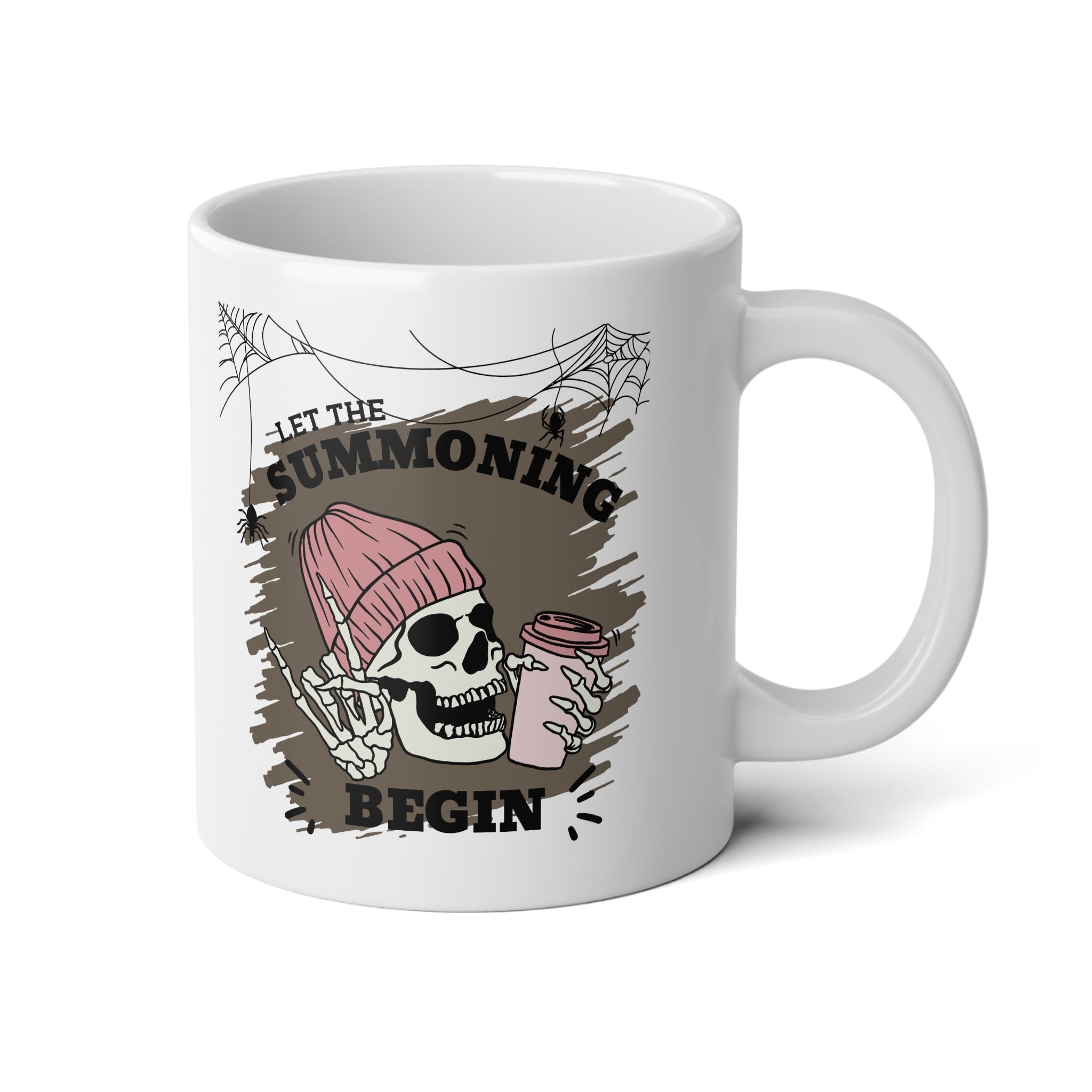 20oz Jumbo Mug — Gothic Spiderweb "Let’s Get Spooky" Halloween Coffee Cup