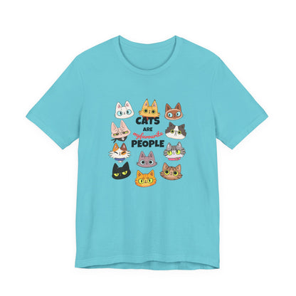 "Cats Are My Favourite People" Funny Graphic Tee - Cute Cat Lover Gift (Unisex)