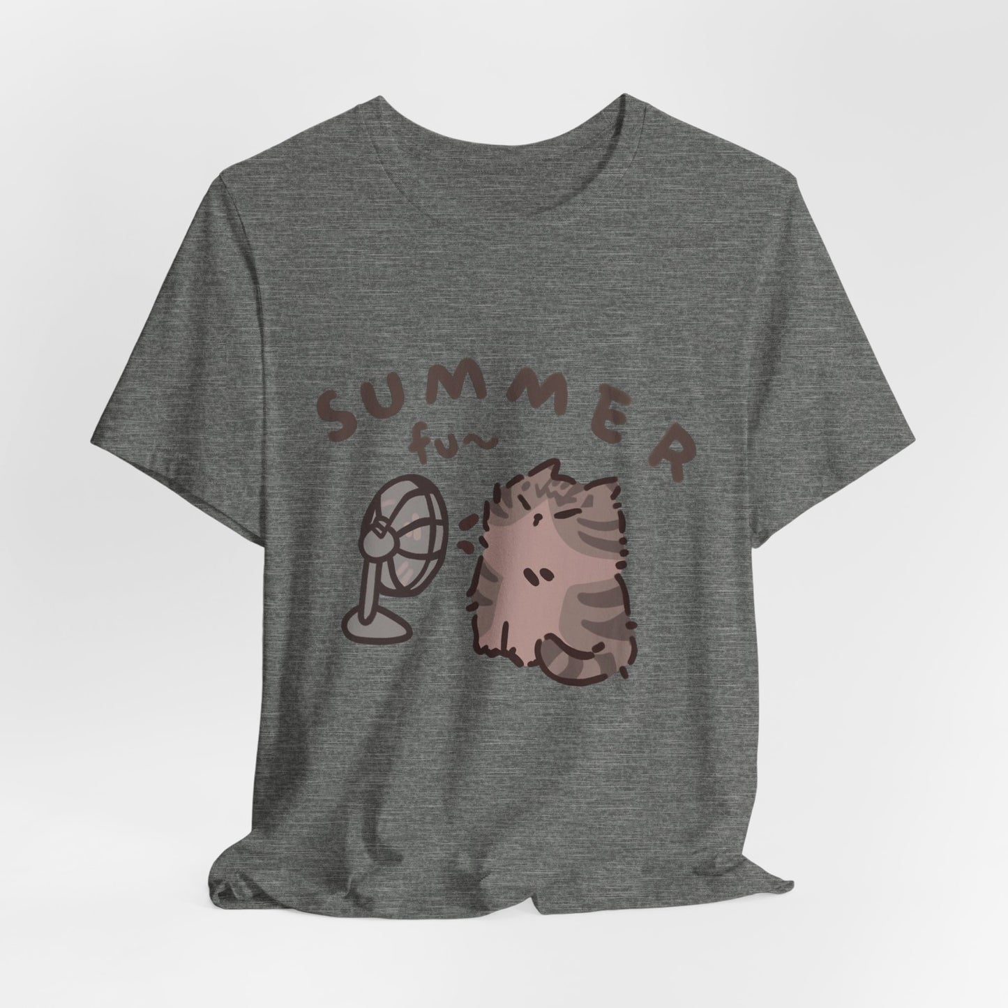 "Hello Summer" Playful Cat Tee - Cute Seasonal Graphic