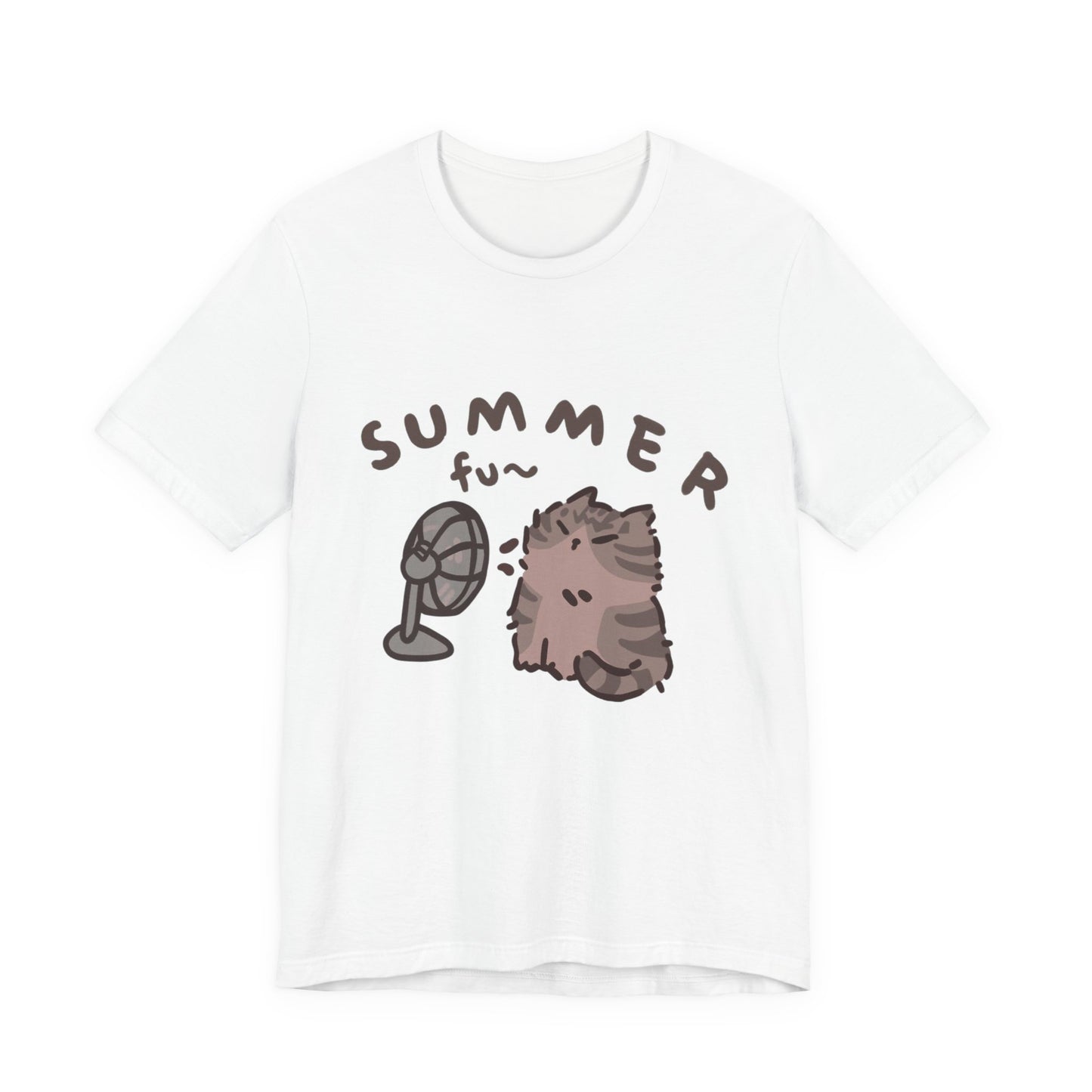 "Hello Summer" Playful Cat Tee - Cute Seasonal Graphic
