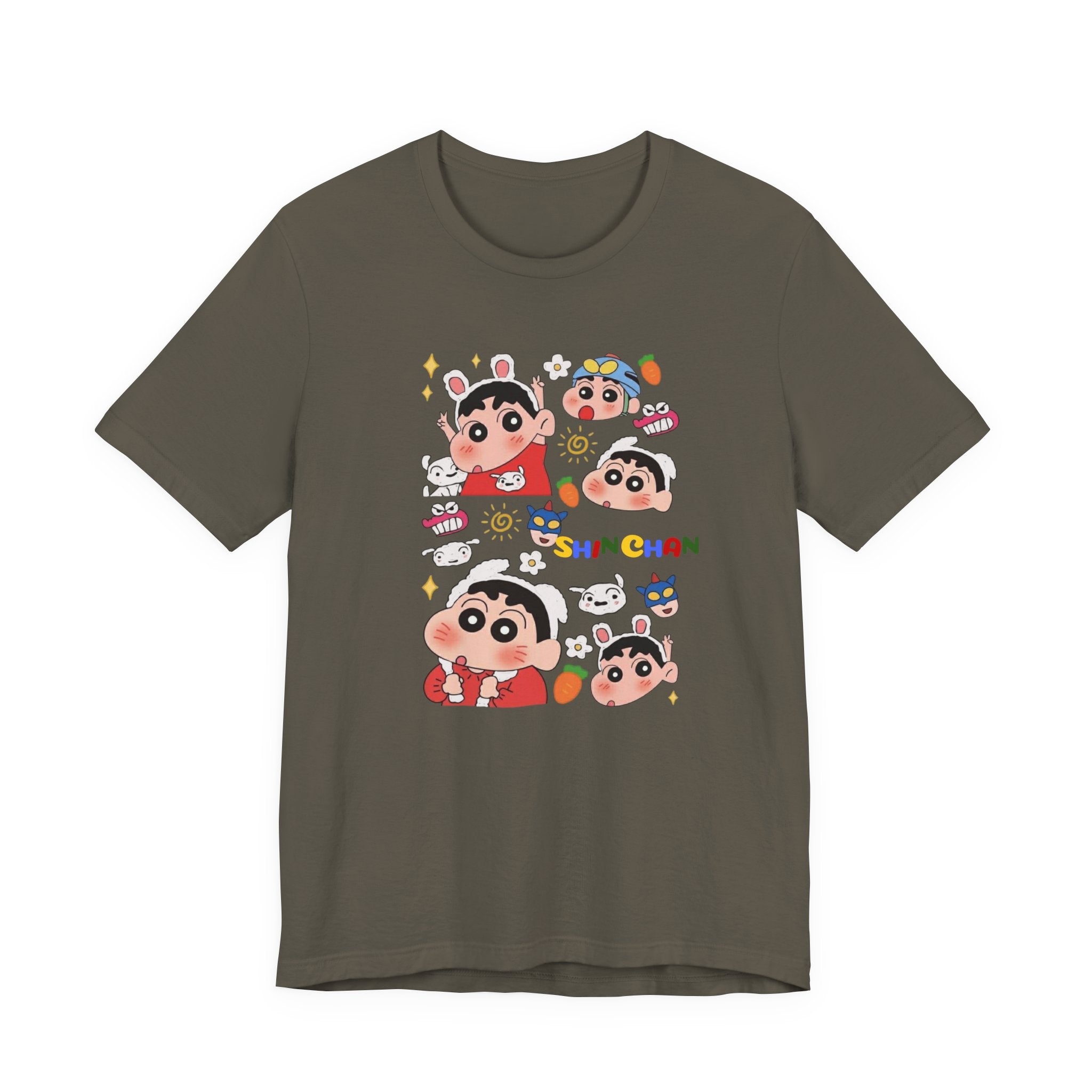 Shin Chan Cartoon Collage Tee — Cute Anime Character Graphic T-Shirt