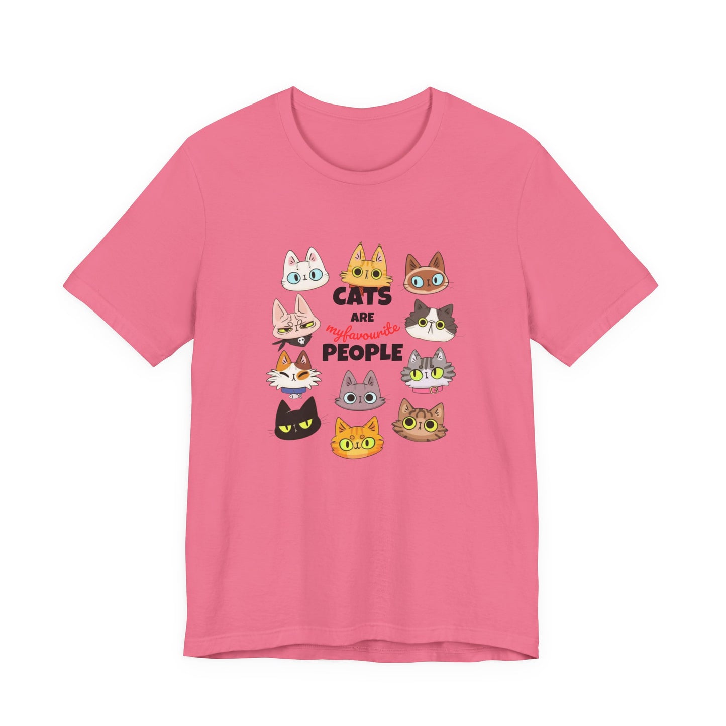 "Cats Are My Favourite People" Funny Graphic Tee - Cute Cat Lover Gift (Unisex)