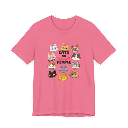 "Cats Are My Favourite People" Funny Graphic Tee - Cute Cat Lover Gift (Unisex)