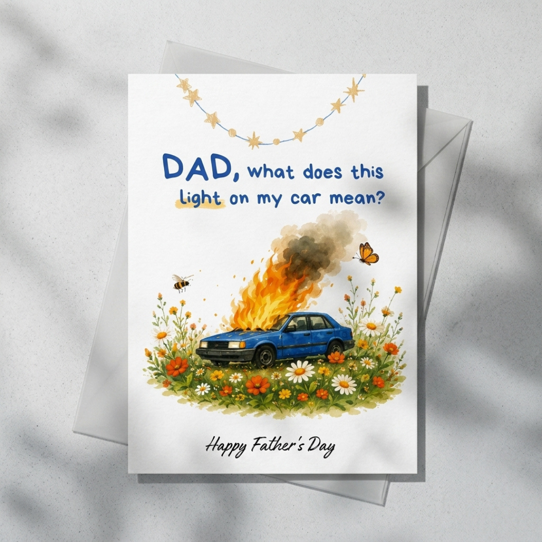 Funny Printable Father's Day Card (Digital Download)