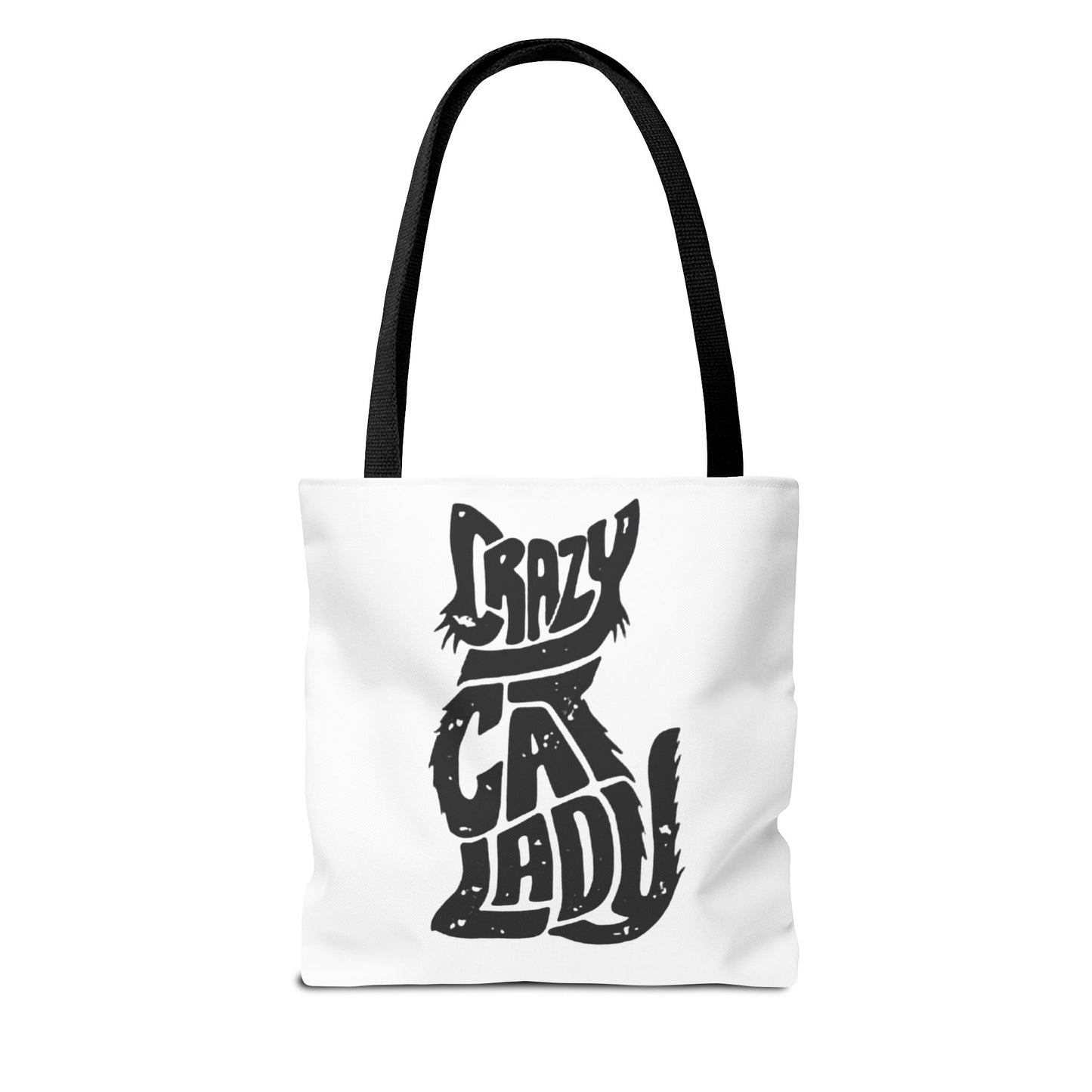 Black Cat Tote Bag Minimal Graphic Art Canvas Bag