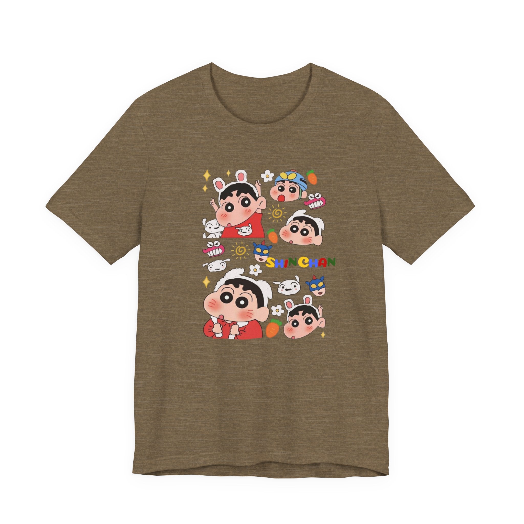Shin Chan Cartoon Collage Tee — Cute Anime Character Graphic T-Shirt