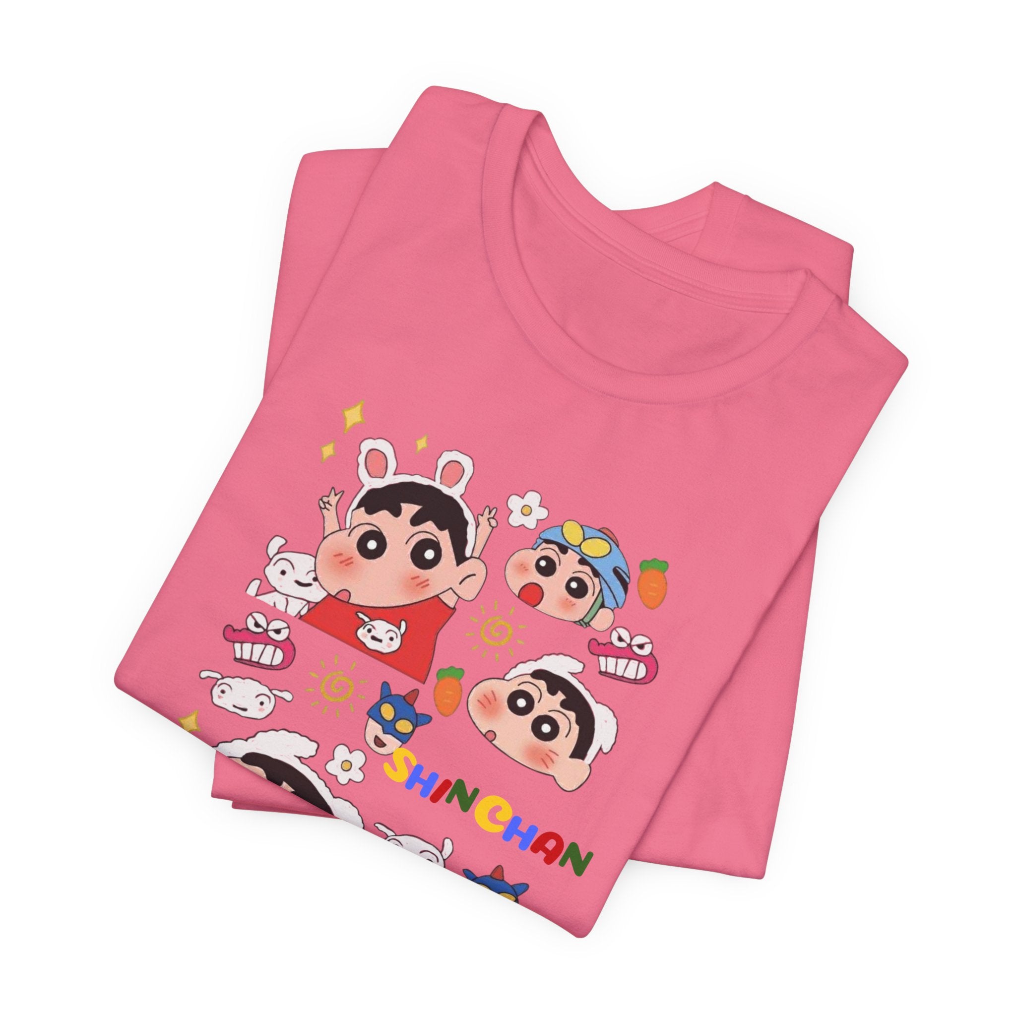 Shin Chan Cartoon Collage Tee — Cute Anime Character Graphic T-Shirt
