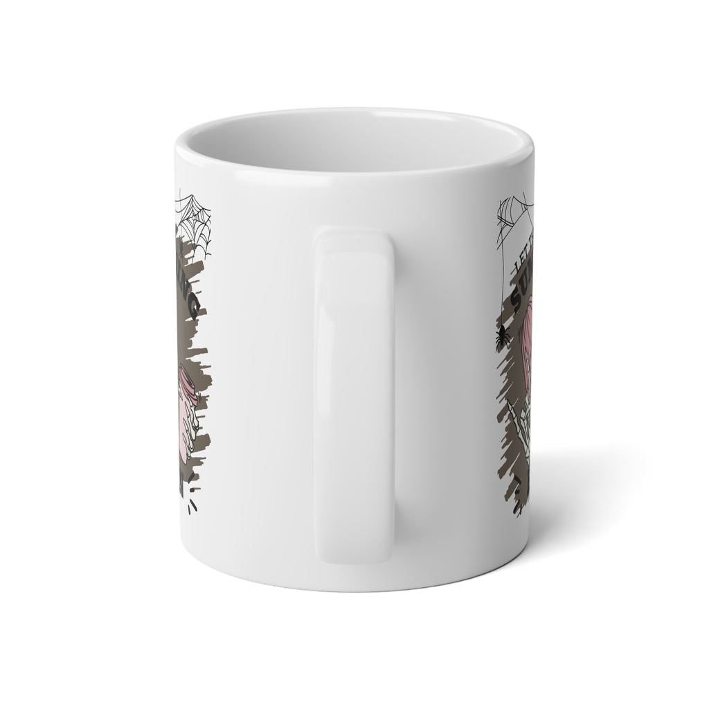 20oz Jumbo Mug — Gothic Spiderweb "Let’s Get Spooky" Halloween Coffee Cup