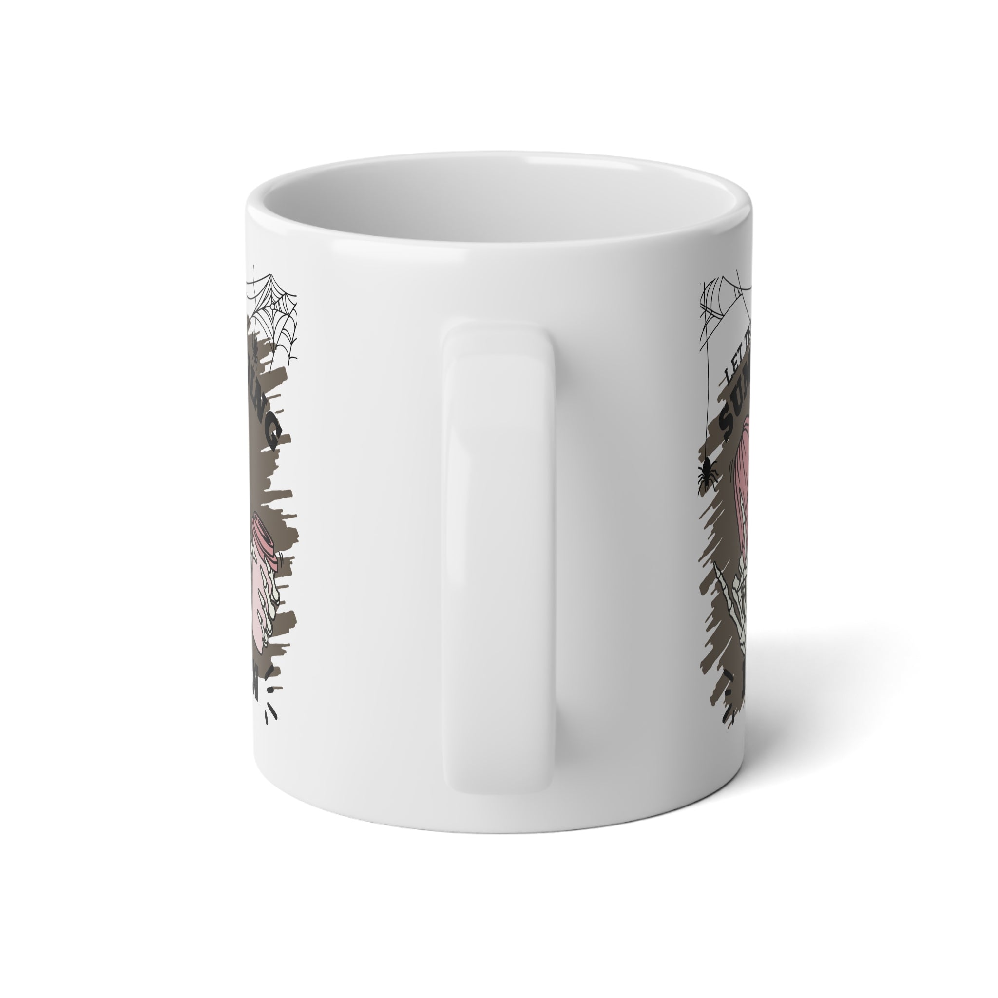 20oz Jumbo Mug — Gothic Spiderweb "Let’s Get Spooky" Halloween Coffee Cup