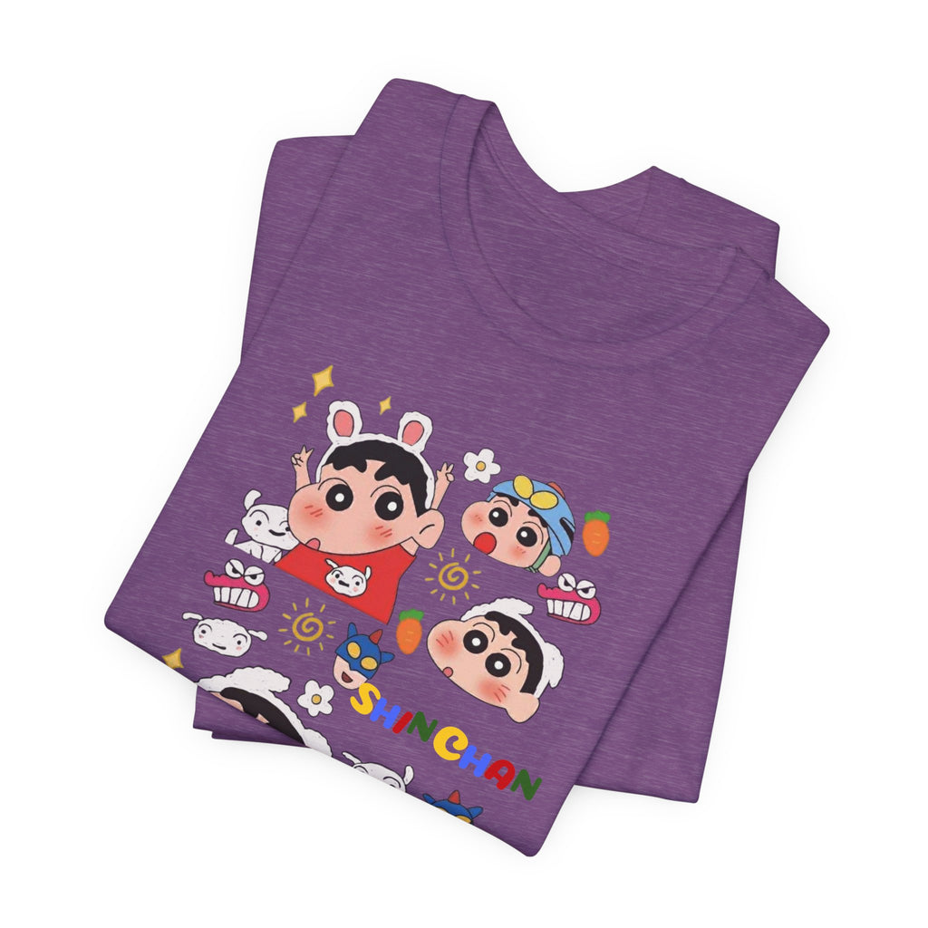Shin Chan Cartoon Collage Tee — Cute Anime Character Graphic T-Shirt