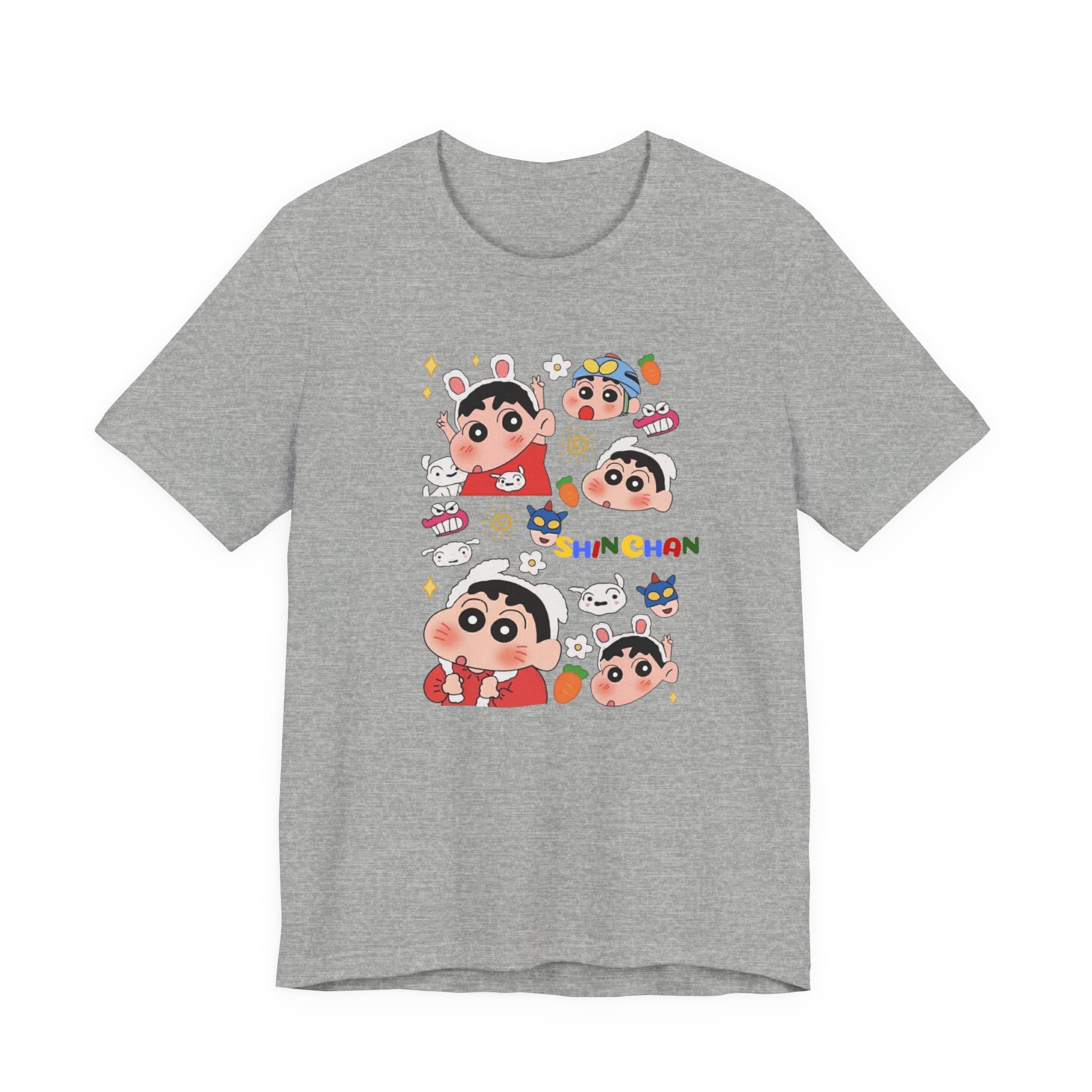 Shin Chan Cartoon Collage Tee — Cute Anime Character Graphic T-Shirt