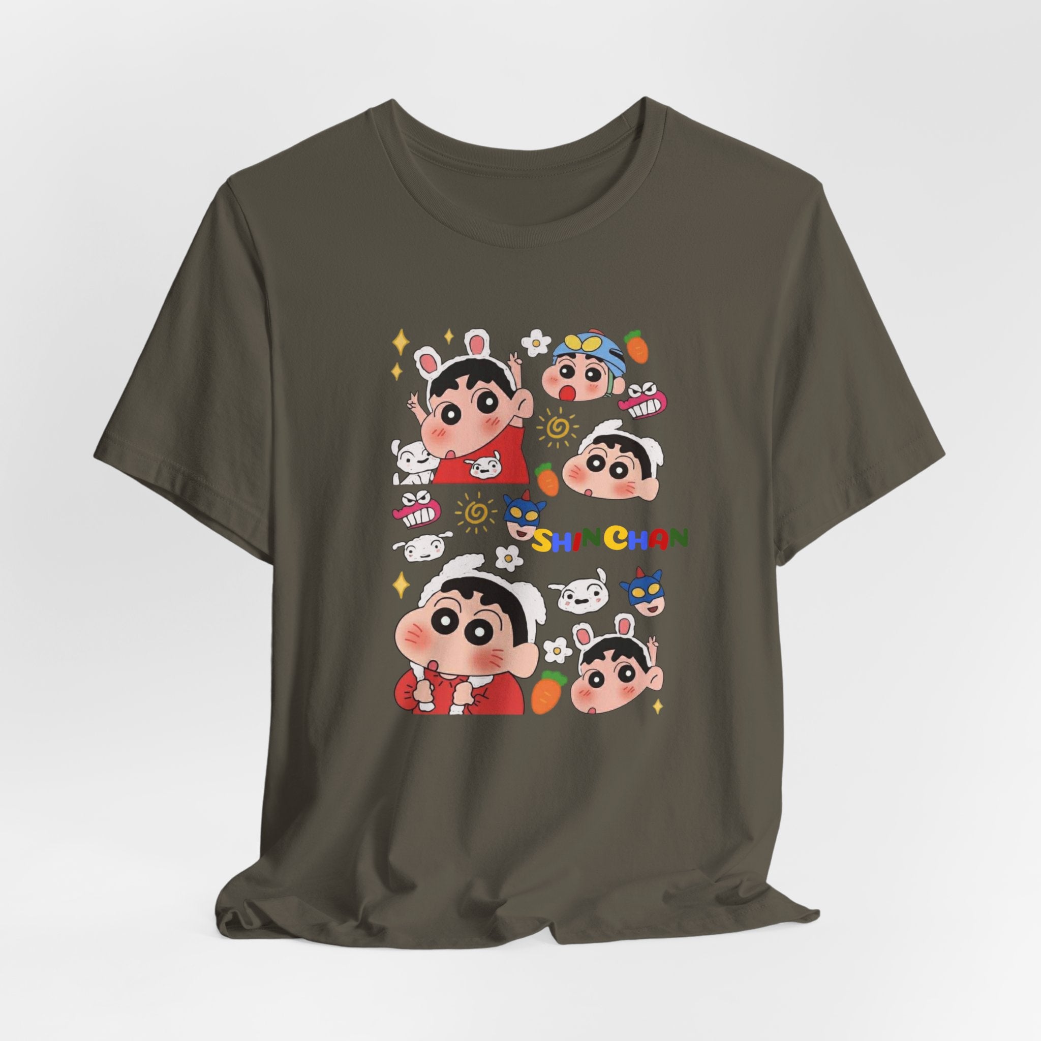 Shin Chan Cartoon Collage Tee — Cute Anime Character Graphic T-Shirt