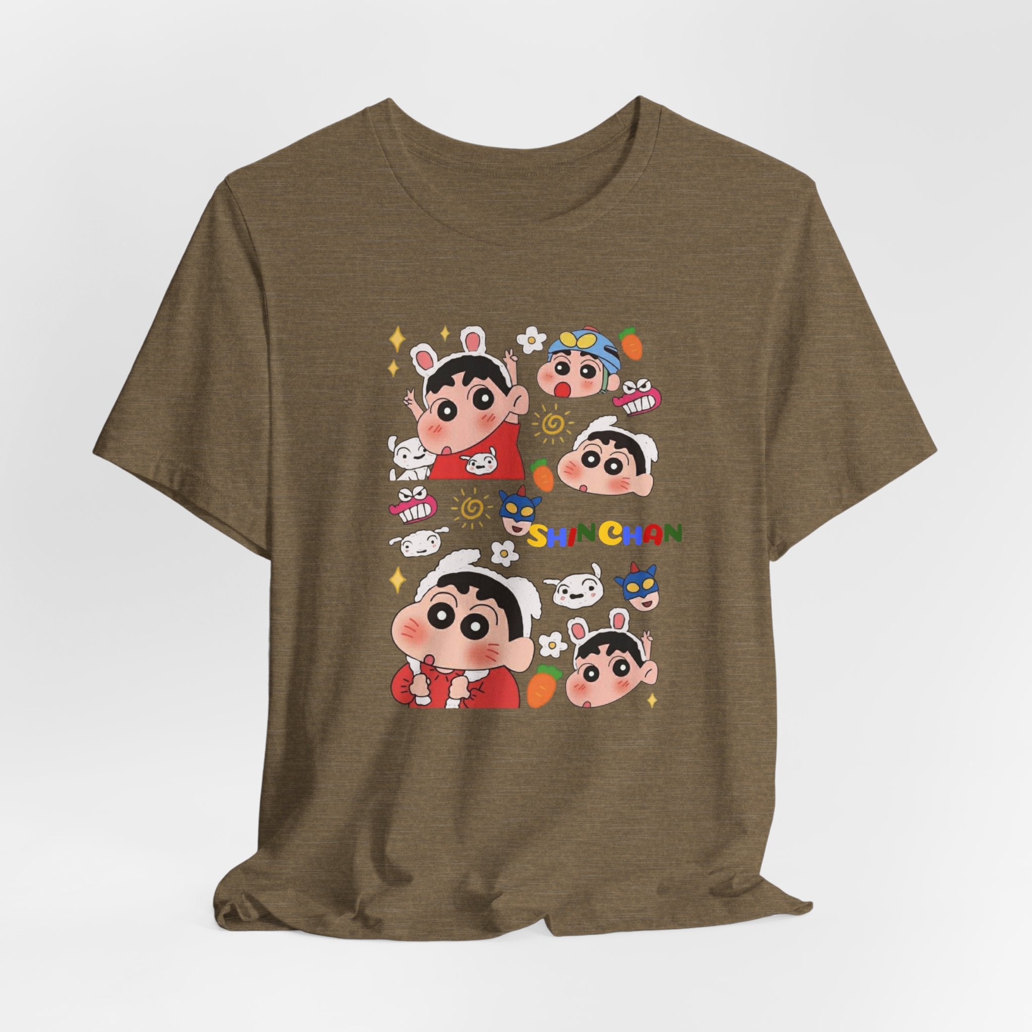 Shin Chan Cartoon Collage Tee — Cute Anime Character Graphic T-Shirt