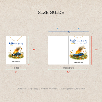 Funny Printable Father's Day Card (Digital Download)