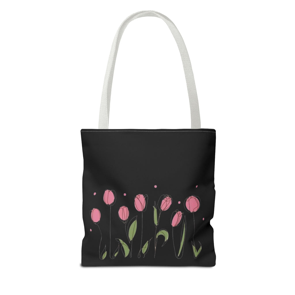 Bloom Brightly Pink Tulip Tote Bag — Floral Spring Reusable Shopper