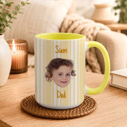 Custom Photo Accent Coffee Mug