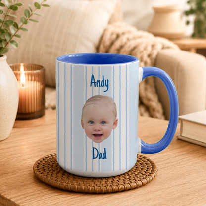 Custom Photo Accent Coffee Mug