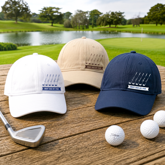 Custom "Best Dad By Par" Golf Embroidered Hat