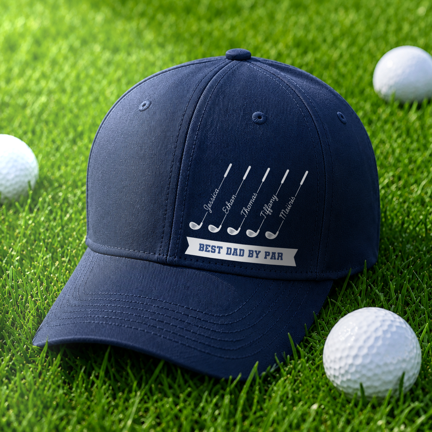 Custom "Best Dad By Par" Golf Embroidered Hat
