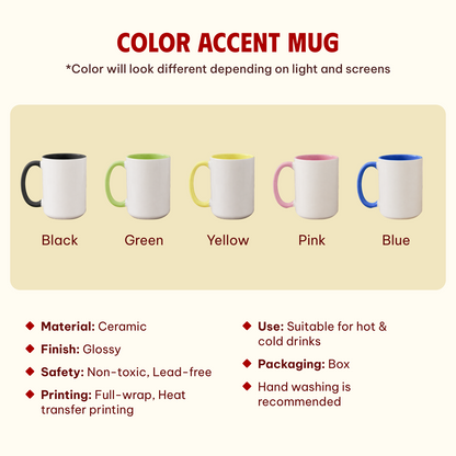 Custom Photo Accent Coffee Mug