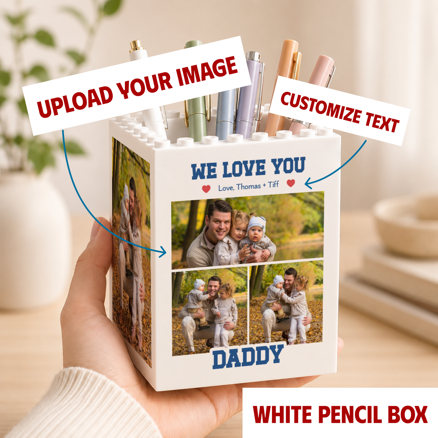 Custom Photo Desk Pencil Holder