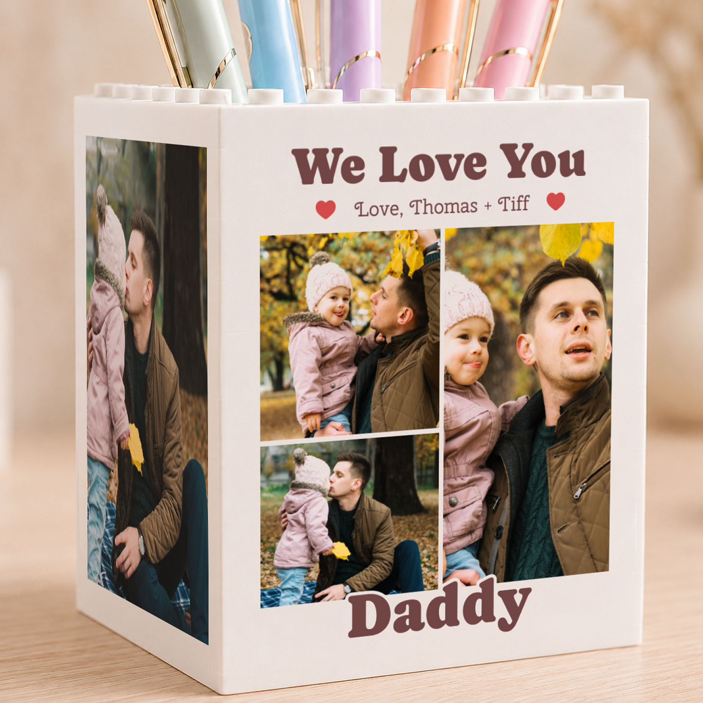 Custom Photo Desk Pencil Holder