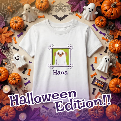 Custom Ghost Dog Shirt – Personalized Pet Photo Halloween Tee, Bella Canvas 3001
