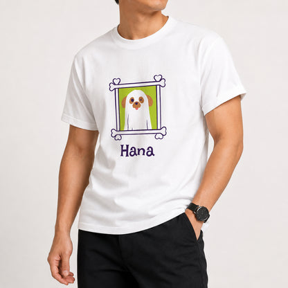 Custom Ghost Dog Shirt – Personalized Pet Photo Halloween Tee, Bella Canvas 3001