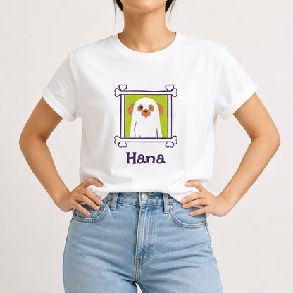 Custom Ghost Dog Shirt – Personalized Pet Photo Halloween Tee, Bella Canvas 3001